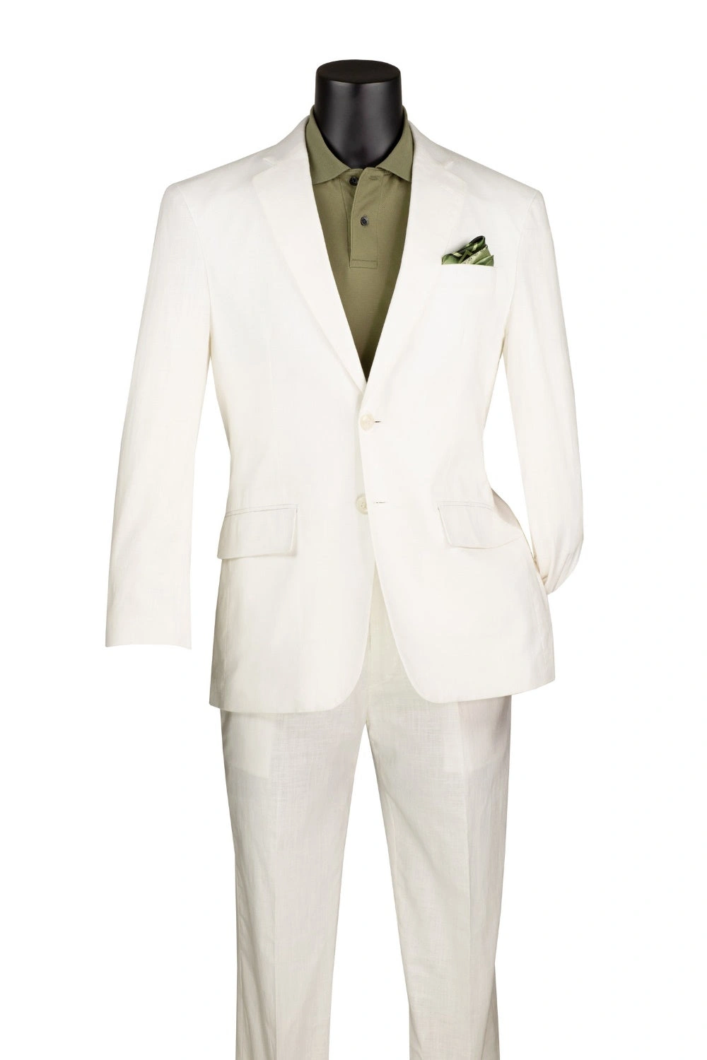 Weißer Leinenmix Anzug für Herren: Eleganz in modernem Schnitt! Dein Sommerlook ist perfekt!