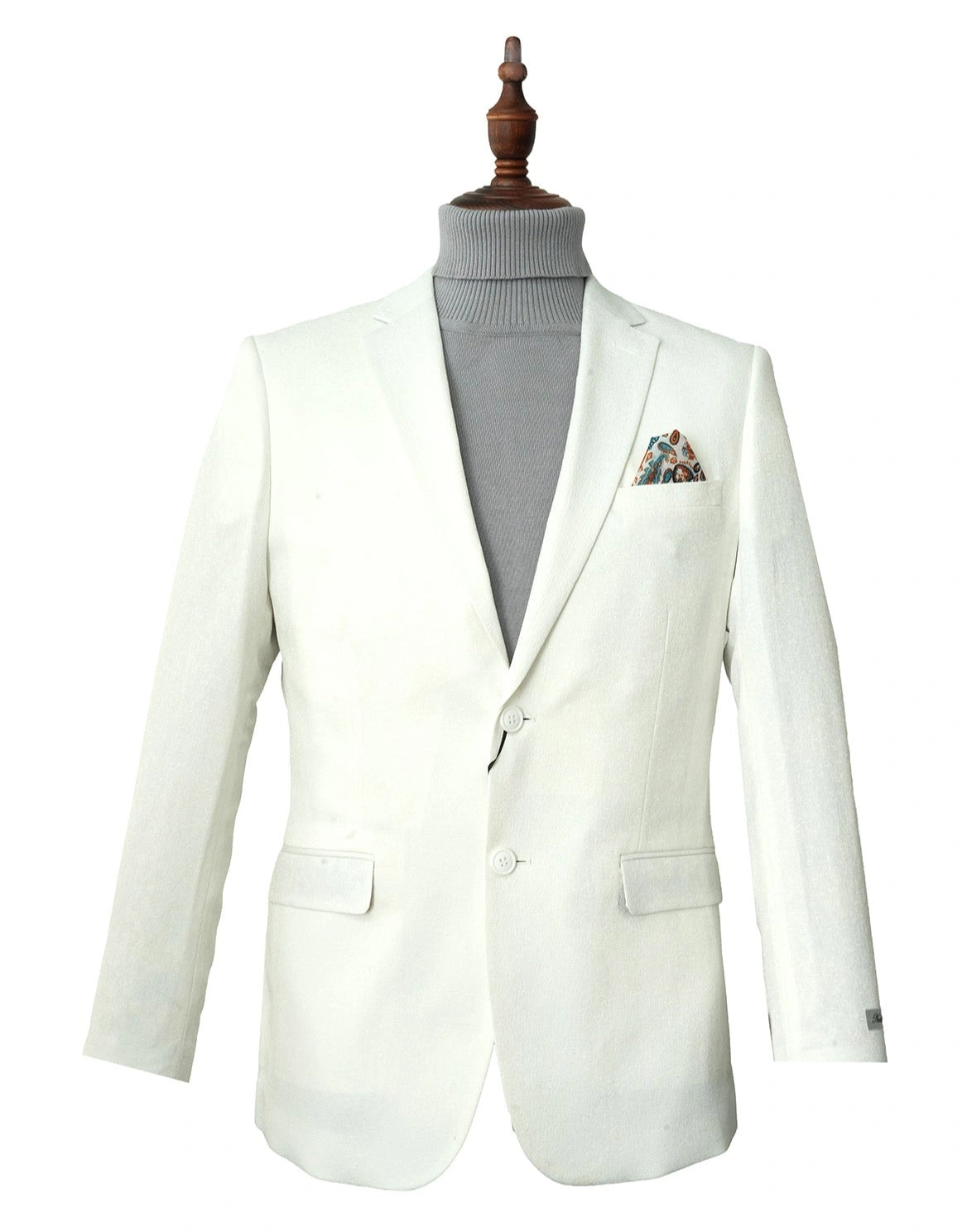 Schlankes Off-White Hybrid Jacket: Elegantes Single-Breasted Design für stilbewusste Männer.
